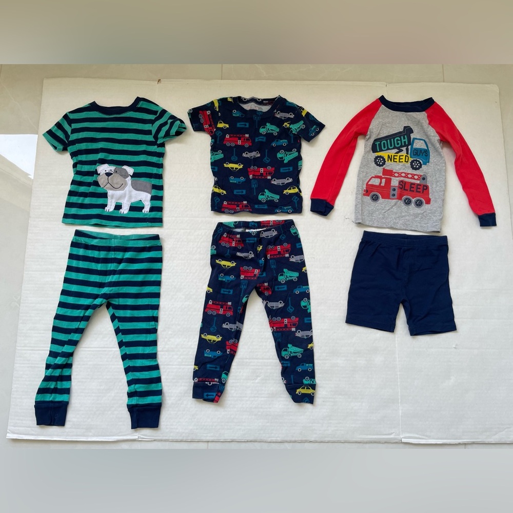 Simple Joys by Carter's Toddler Boys 6-Piece Cotton Pajamas Set 2T Trucks Dog